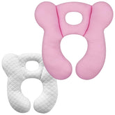 ZHOMA baby travel pillow pink U-shape design provides comfy neck support on car trips.