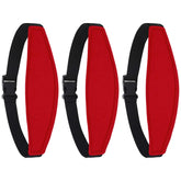 ZHOMA head-support belt for car seats in red, providing snug travel comfort.
