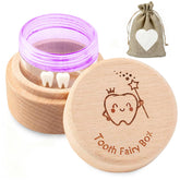 ZHYEEDAA Tooth Fairy Holder lid with engraved tooth logo for a memorable keepsake.