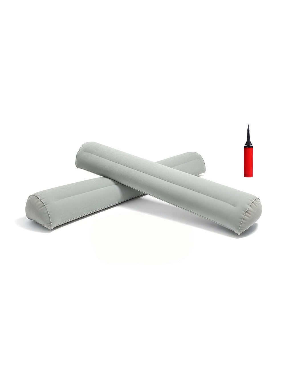 Zibinari inflatable bed bumpers create a gentle boundary for toddlers on a full bed.