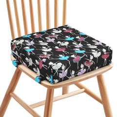 Zicac cushion front view shows compact, supportive seating for meals.