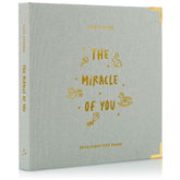 ZICOTO baby memory book cover in linen texture for durable keepsakes.