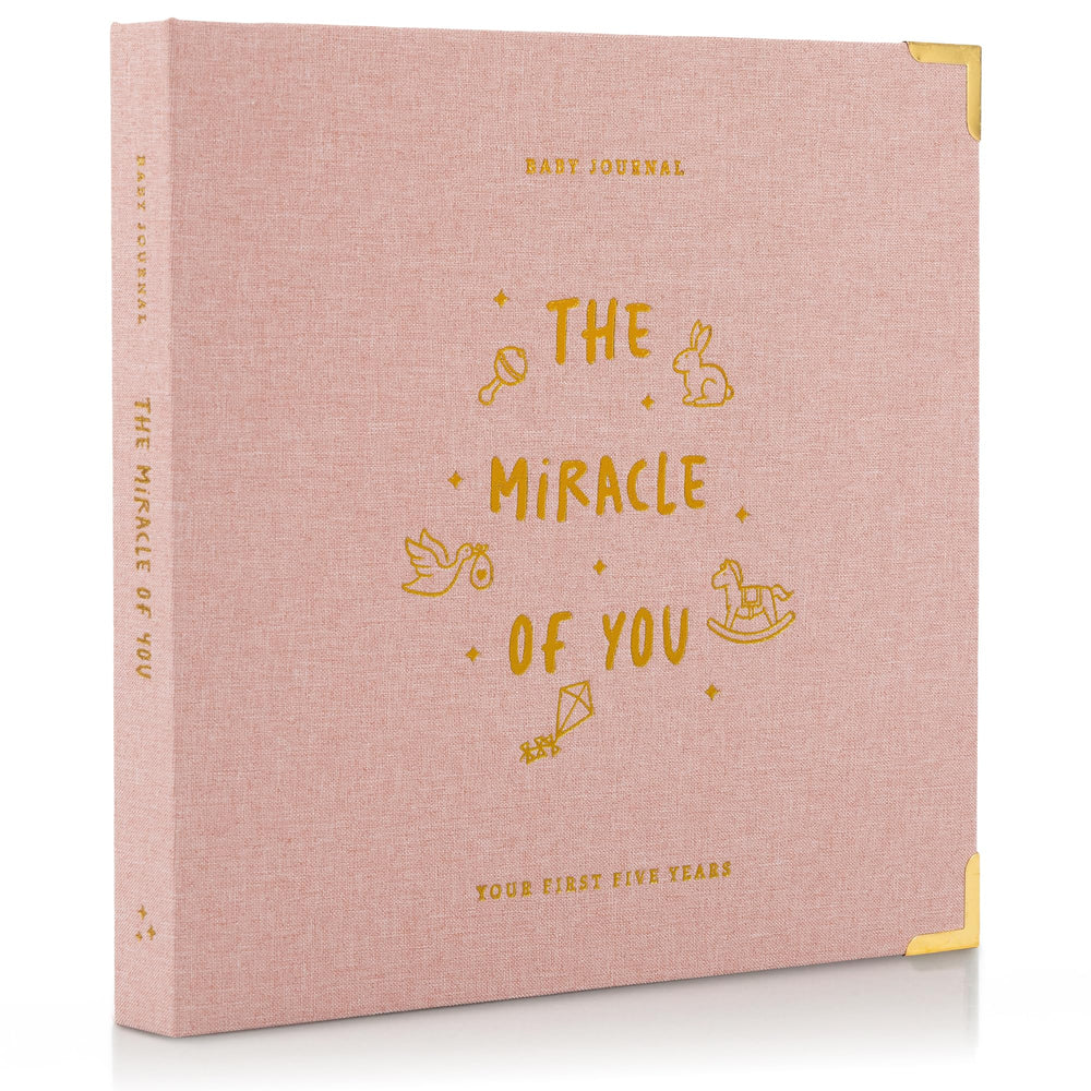 ZICOTO baby memory book cover in linen, durable keeps memories for years.