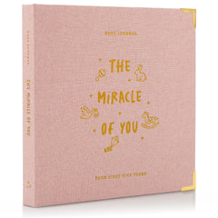 ZICOTO baby memory book cover in linen, durable keeps memories for years.