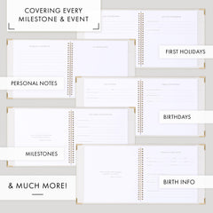 ZICOTO baby memory book ultrasound progress page for pre-birth milestones