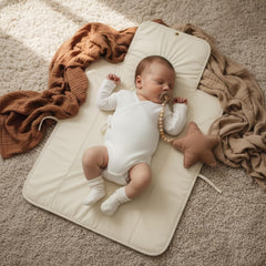 Soft cotton ZICOTO changing mat offers comfortable baby-safe surface on the go