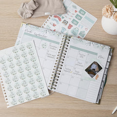 ZICOTO journal interior layout with pages for weekly planning and memories