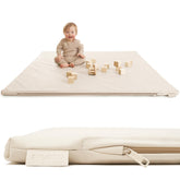 ZICOTO vegan play mat with cozy padding for safe tummy time.