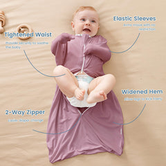 ZIGJOY swaddle with 2-way zipper for quick diaper changes.
