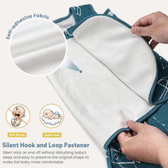 ZIGJOY Sleep Sack Swaddle 1.0 hands-to-face pose shows gentle accessibility.
