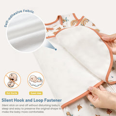 Two-way zipper design supports silent diaper changes during the night