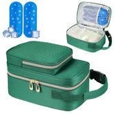 ZIOZERTT breastmilk cooler bag with open main compartment to organize milk on the go.