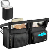 ZIOZERTT double stroller organizer for Bob Flex 3.0 with spacious pockets.