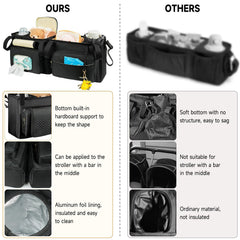 ZIOZERTT Zoe Twin V2 compatible design keeps diapers and wipes within reach.