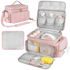 ZIOZERTT Spectra pump bag exterior in pink, protective on-the-go design.