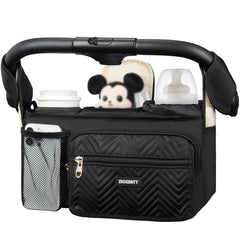 ZIOZERTT universal stroller organizer with insulated cup holder keeps drinks within reach