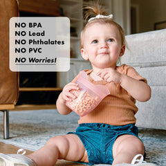 Zip Top baby snack container microwave-safe for reheating small portions.