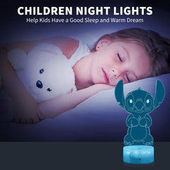 ZIXEAR 3D night light creating a magical effect in dark rooms