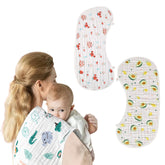 ZIXNEXKOO burp cloths, 2-pack, bamboo-cotton blend, extra-large coverage protects outfits