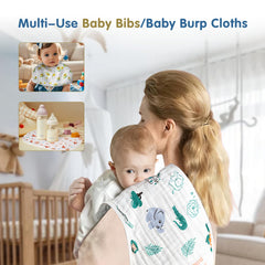 ZIXNEXKOO 6-layer organic cotton burp cloths for strong absorption