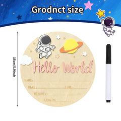 Ziyutam wooden baby announcement planet detail for nursery decor