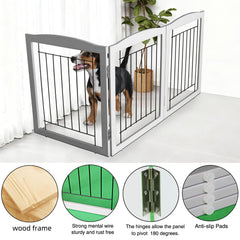 ZJSF collapsible gate folded into a wide Z-shape for hallways.