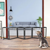 ZJSF freestanding dog fence with wood panel - stable room divider.