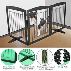 ZJSF 24-inch tall dog gate ideal for stairs and rooms in busy homes.