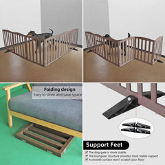 ZJSF gate used at stairs to guide pet movement safely.