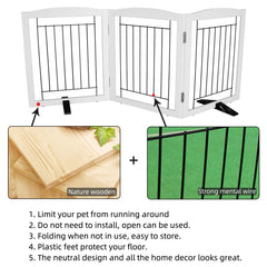 ZJSF gate with stainless-steel hinges provides sturdy stability in hallways.
