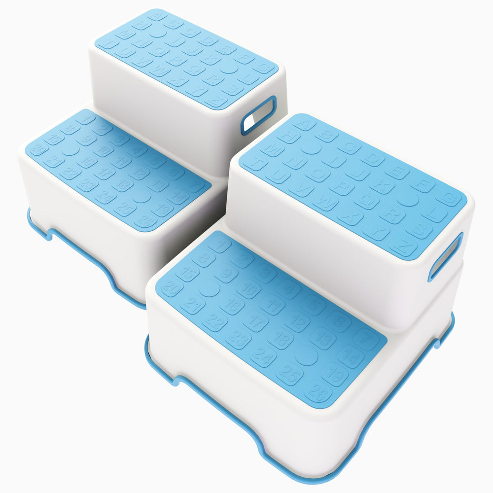 ZLMHYYM toddler step stool beside sink with non-slip grip for safe handwashing
