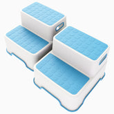ZLMHYYM toddler step stool beside sink with non-slip grip for safe handwashing