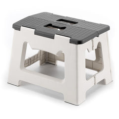 ZLMHYYM 9-inch folding stool with handle for easy reach in kitchen and bathroom