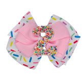 Zlwse birthday hair bow pink sparkle for festive toddler hairstyles