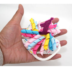 Zlwse handmade bow, 4x3 inches, adds cute charm.