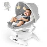 Zoicay 3-in-1 baby swing setup showing three modes for infants