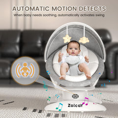 Zoicay advanced swing mode detects motion to soothe baby