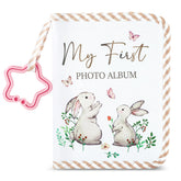 ZOIIWA Baby's First Family Album with rabbit cover for precious milestone photos