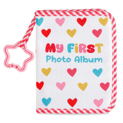 ZOIIWA Baby's My First Family Album cover with colorful heart design, a touching keepsake for baby memories.