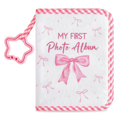 ZOIIWA baby photo album pink bow cover, timeless keepsake for newborn memories.