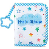 ZOIIWA Baby's My First Family Album cover in blue stars, soft-touch finish