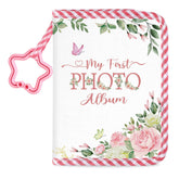 ZOIIWA Baby's First Family Album cover with watercolor flowers, ideal keepsake for milestones.
