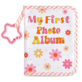 ZOIIWA Baby's First Family Album cover with groovy flowers for keepsakes