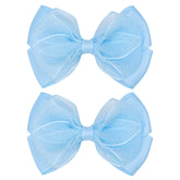 Zolyco Tiny organza bow close-up showing glittery finish for delicate hair styling