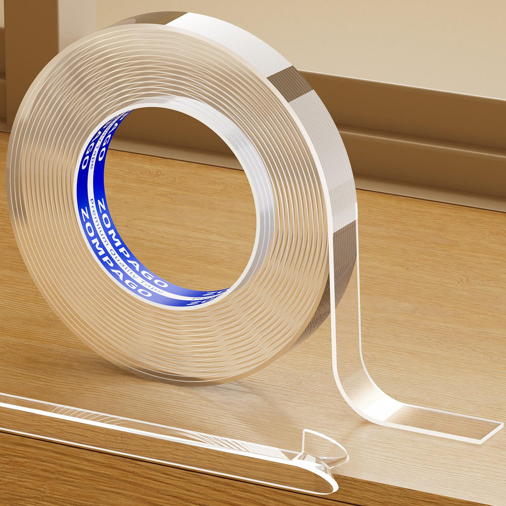 ZOMPAGO clear soft corner protectors strip protecting table edges in a living space