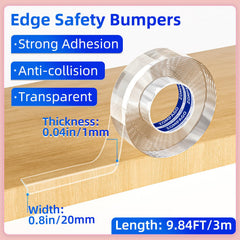 ZOMPAGO protectors on wall edge guarding against dents with a nearly invisible look