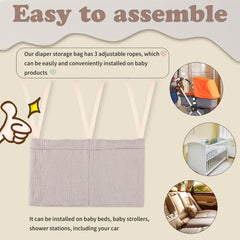 zonBroth bib-pocket crib organizer keeps bibs organized and ready