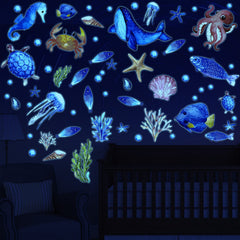 Zonon glow ocean starfish sticker glows softly for a calming bedtime ambiance.