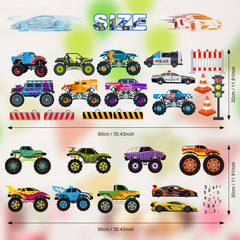 Zonon truck wall decal sheet second set for versatile decorating