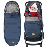 Zooawa stroller bunting bag shows waterproof exterior for outdoor warmth